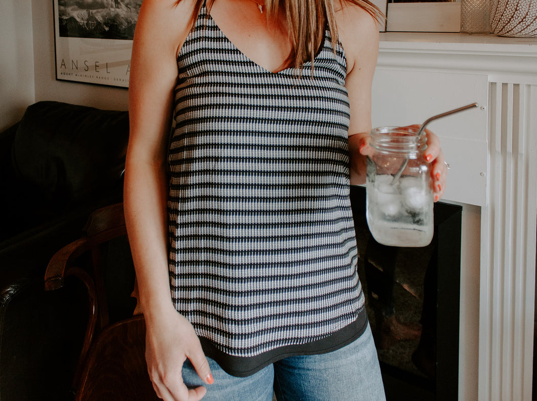 Paulina Reversible Black Arrow Top